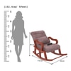 Yorick Solid Wood Accent Chair in Brown Colour