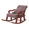 Yorick Solid Wood Accent Chair in Brown Colour