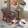 Yorick Solid Wood Accent Chair in Brown Colour