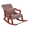 Yorick Solid Wood Accent Chair in Brown Colour