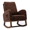 Shanese Solid Wood Rocking Chair in Brown Colour