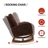 Shanese Solid Wood Rocking Chair in Brown Colour