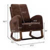 Shanese Solid Wood Rocking Chair in Brown Colour