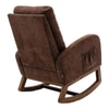 Shanese Solid Wood Rocking Chair in Brown Colour