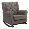 Kimberli Solid Wood Rocking Chair in Graphite Colour