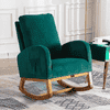 Averil Solid Wood Rocking Chair in Green Colour