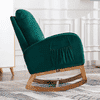 Averil Solid Wood Rocking Chair in Green Colour
