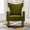 Kymberlie Solid Wood Rocking Chair in Green Colour