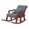 Alvar Solid Wood Rocking Chair in Grey Colour