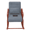 Alvar Solid Wood Rocking Chair in Grey Colour