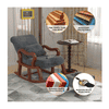Alvar Solid Wood Rocking Chair in Grey Colour