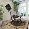 Chele Solid Wood Rocking Chair in Grey Colour
