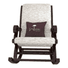 Chele Solid Wood Rocking Chair in Grey Colour