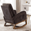 Tildon Solid Wood Rocking Chair in Grey Colour