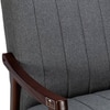 Brown Solid Wood Rocking Chair in Grey Colour