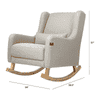 Kelsy Solid Wood Rocking Chair in Grey Colour