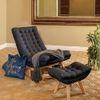 Kelwin Solid Wood Rocking Chair in Grey Colour
