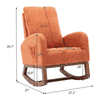 Garey Solid Wood Rocking Chair in Light Grey Colour