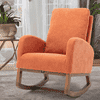 Garey Solid Wood Rocking Chair in Light Grey Colour