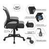 Task Net Swivel Study Chair in Black Colour