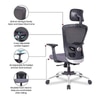 Noah Net Swivel Study Chair in Black Colour