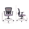 Jamie Net Swivel Study Chair in Black Colour