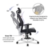 Lance Net Swivel Study Chair in Black Colour