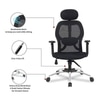Lance Net Swivel Study Chair in Black Colour