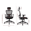 Ergonomic Net Swivel Study Chair in Black Colour