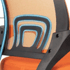 Task Net Swivel Study Chair in Orange Colour