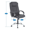 Buttam Leatherette Swivel Study Chair in Black Colour