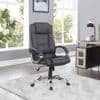 Buttam Leatherette Swivel Study Chair in Black Colour