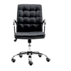 Gruber Leatherette Swivel Study Chair in Black Colour