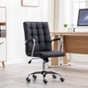 Gruber Leatherette Swivel Study Chair in Black Colour