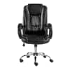 Fenna Leatherette Swivel Study Chair in Black Colour