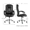 Fenna Leatherette Swivel Study Chair in Black Colour