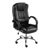Fenna Leatherette Swivel Study Chair in Black Colour