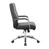 Landyn Leatherette Swivel Study Chair in Black Colour