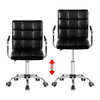 Mason Leatherette Swivel Study Chair in Black Colour