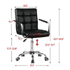 Mason Leatherette Swivel Study Chair in Black Colour