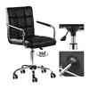 Mason Leatherette Swivel Study Chair in Black Colour
