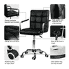 Mason Leatherette Swivel Study Chair in Black Colour