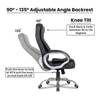 Adan Leatherette Swivel Study Chair in Black Colour