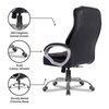 Adan Leatherette Swivel Study Chair in Black Colour