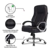Adan Leatherette Swivel Study Chair in Black Colour