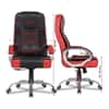 Eve Leatherette Swivel Study Chair in Black Colour