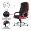 Eve Leatherette Swivel Study Chair in Black Colour