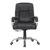 Pluto Leatherette Swivel Study Chair in Black Colour