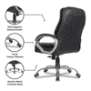 Pluto Leatherette Swivel Study Chair in Black Colour
