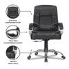 Pluto Leatherette Swivel Study Chair in Black Colour